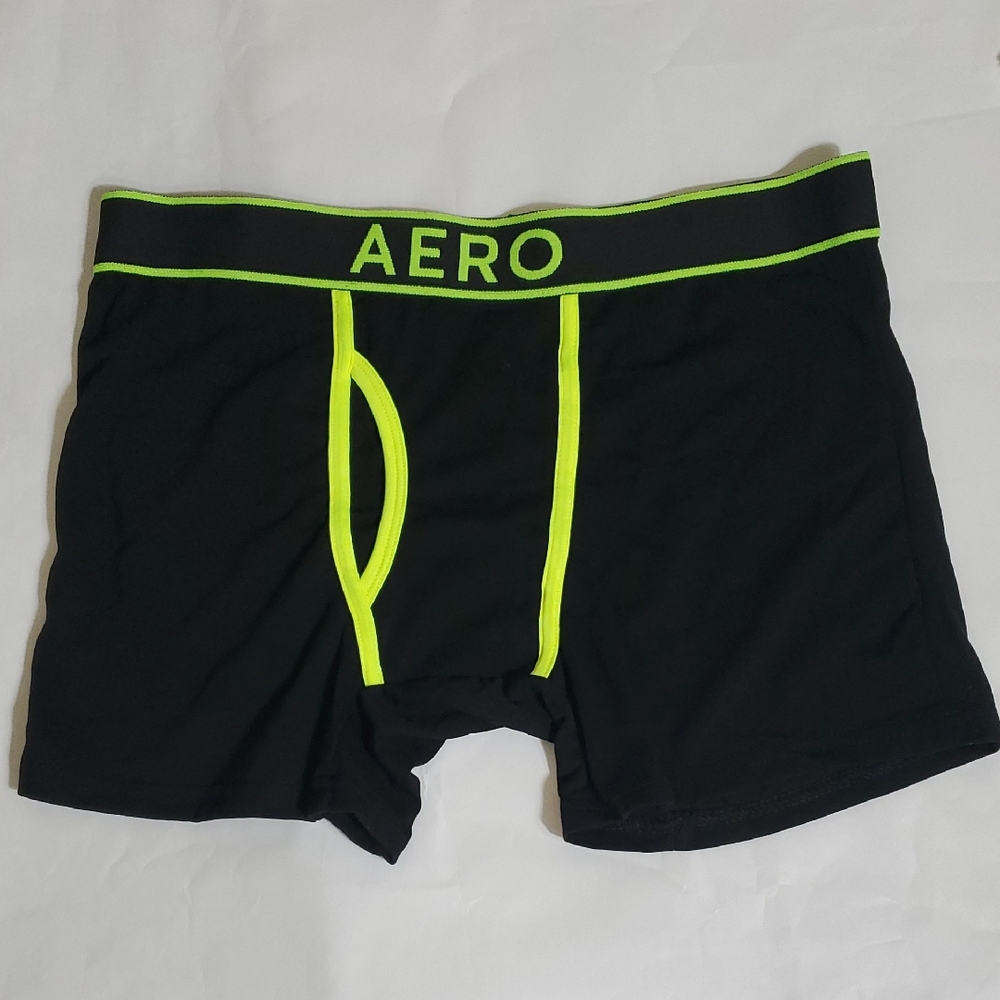 NWOT Aeropostale Black and Green Boxer Brief Stretchy Fit Large